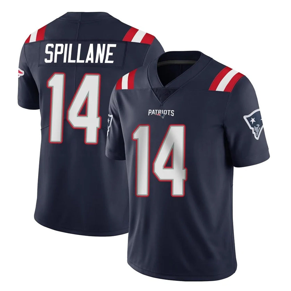 NE.Patriots #14 Robert Spillane Player Navy Vapor Untouchable Home Game Ddoa Stitched Jerseys