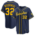 M.Brewers #32 Jacob Misiorowski Player Navy Home Stadium Game Ddoa Stitched Jerseys
