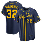 M.Brewers #32 Jacob Misiorowski Player Navy Home Stadium Game Ddoa Stitched Jerseys