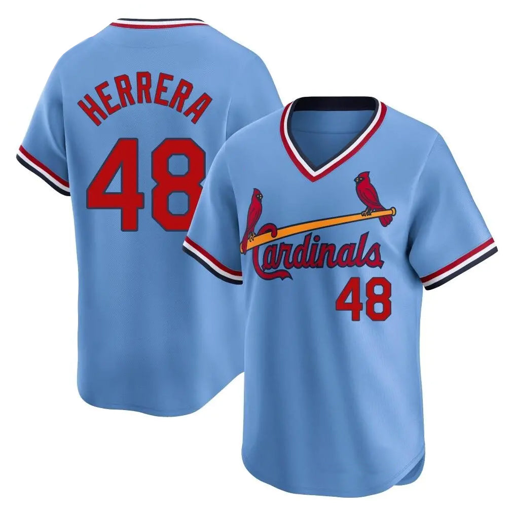 St. Louis Cardinals #48 Ivan Herrera Player Light Blue City Connect Home T-shirt Ddoa Stitched Jerseys