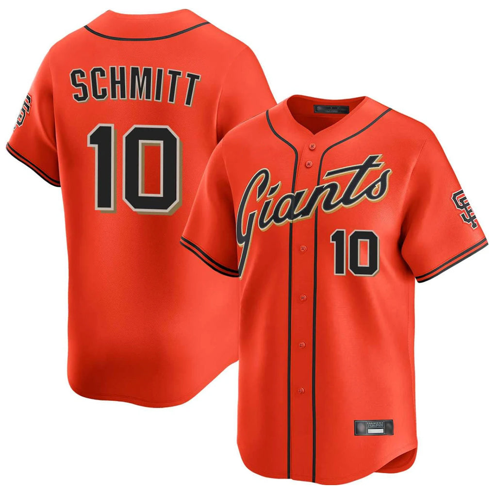 SF.Giants #10 Casey Schmitt Player Orange Home Limited Ddoa Stitched Jerseys