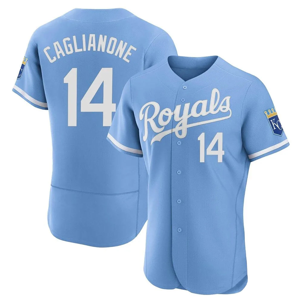 KC.Royals #14 Jac Caglianone Player Light Blue Alt Limited Elite Home Ddoa Stitched Jerseys