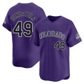 C.Rockies #49 Antonio Senzatela Player Purple Limited Home Ddoa Stitched Jerseys