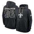 NO.Saints #96 Carl Granderson Player 2026 Black Logo Pullover Hoodies Limited Game Ddoa Stitched Jerseys