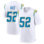 LA.Chargers #52 Khalil Mack Player White Home Game Ddoa Stitched Jerseys