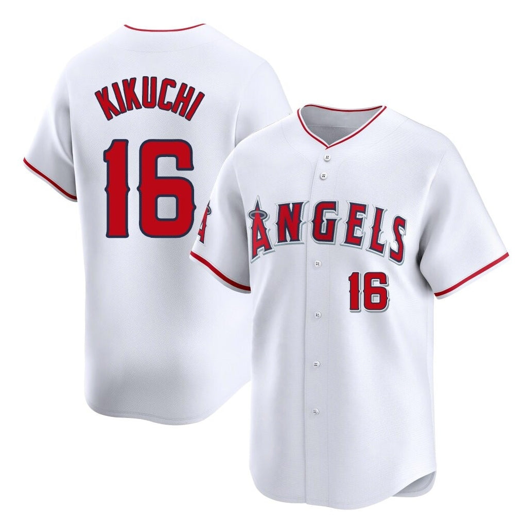 LA.Angels #16 Yusei Kikuchi Player White Limited Home Ddoa Stitched Jerseys
