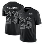 LA.Rams #23 Kyren Williams Player Black Limited 2026 Salute to Service Home Game Ddoa Stitched Jerseys