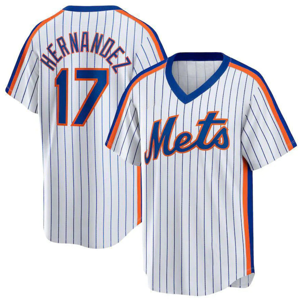 NY.Mets #17 Keith Hernandez Player White Cooperstown Collection T-shirt Home Ddoa Stitched Jerseys