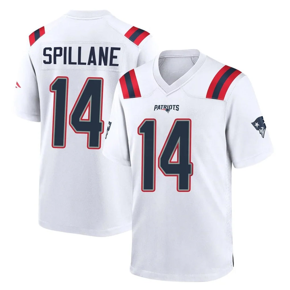 NE.Patriots #14 Robert Spillane Player White Home Game Ddoa Stitched Jerseys