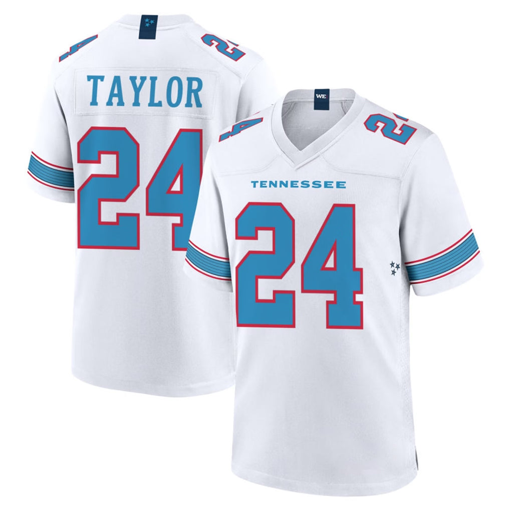 T.Titans #24 Alontae Taylor Player White 2026 Game Home Ddoa Stitched Jerseys