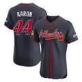 A.Braves #44 Hank Aaron Player Navy 2025 Speedway Classic Limited Elite Home Game Ddoa Stitched Jerseys