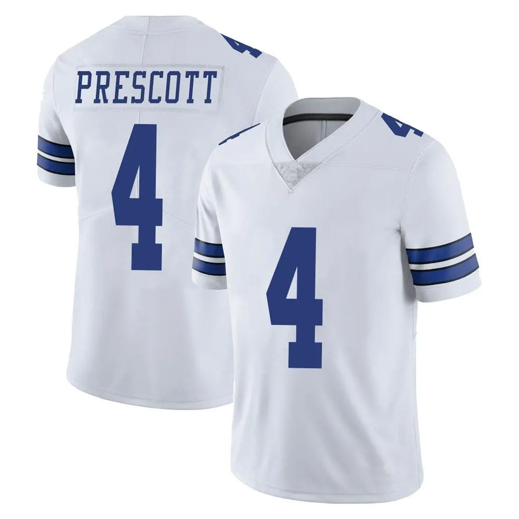 D.Cowboys #4 Dak Prescott Player White Vapor Untouchable Limited Home Game Ddoa Stitched Jerseys