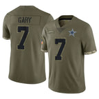 D.Cowboys #7 Rashan Gary Player Olive Salute to Service Limited Game Ddoa Stitched Jerseys