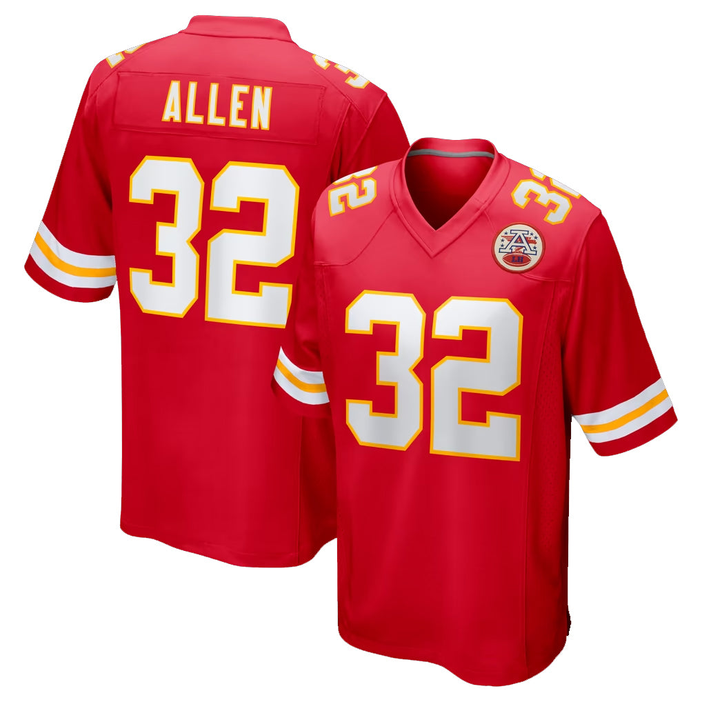 KC.Chiefs #32 Marcus Allen Player Red Home Game Ddoa Stitched Jerseys