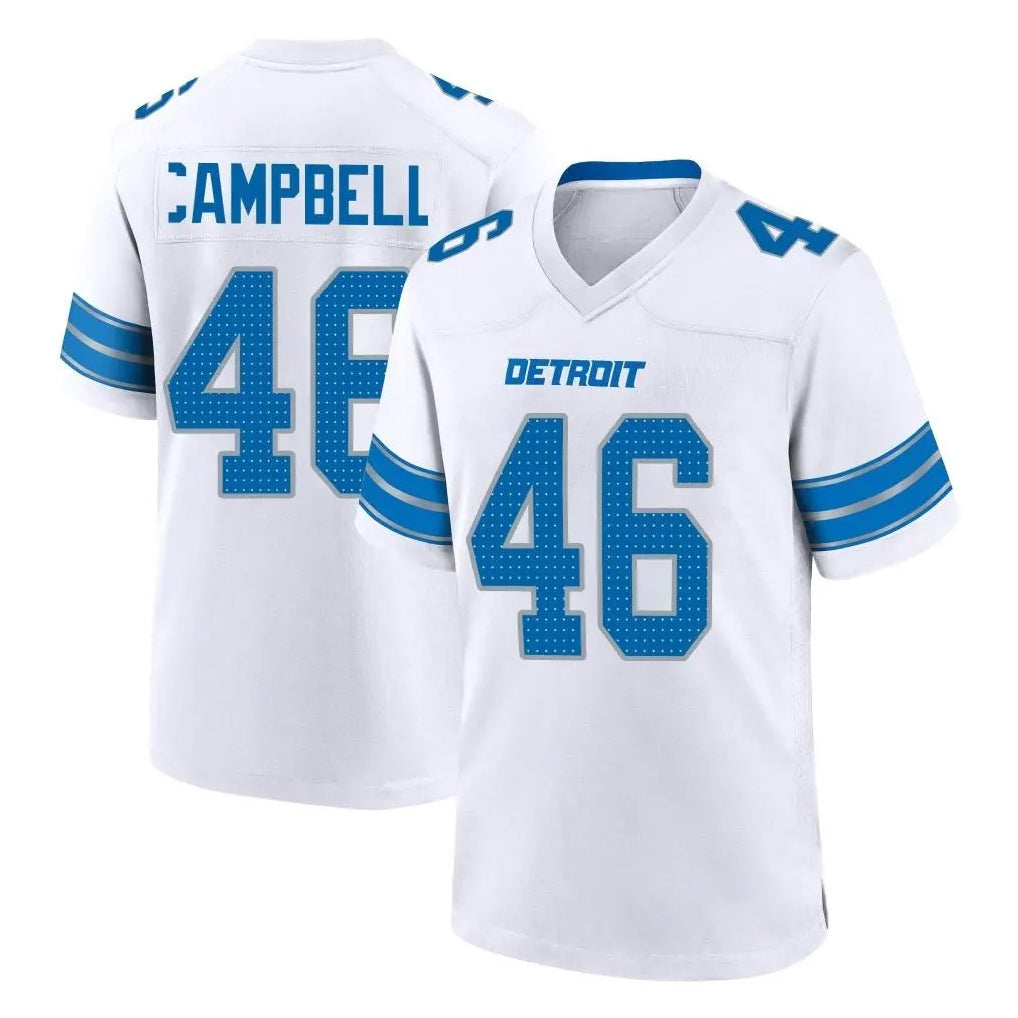 D.Lions #46 Jack Campbell Player White Alternate Home Game Ddoa Stitched Jerseys