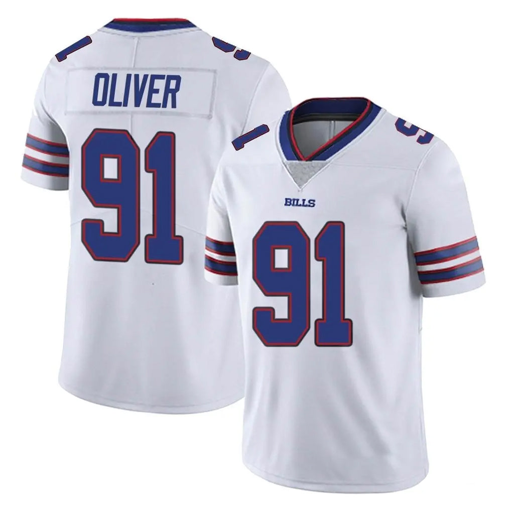 B.Bills #91 Ed Oliver Player White Vapor Untouchable Limited Ddoa Stitched Jerseys