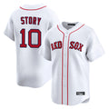 B.Red Sox #10 Trevor Story Player White Limited Home Game Ddoa Stitched Jerseys