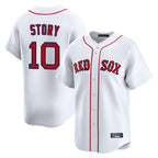 B.Red Sox #10 Trevor Story Player White Limited Home Game Ddoa Stitched Jerseys