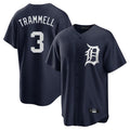 D.Tigers #3 Alan Trammell Player Navy Game Home Ddoa Stitched Jerseys
