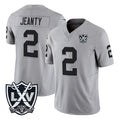 LV.Raiders #2 Ashton Jeanty Player Gray 2026 Vapor Limited Home Game Ddoa Stitched Jerseys