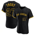 LA.Angels #27 Mike Trout Player Black Snake Skin City Limited Elite Home Ddoa Stitched Jerseys