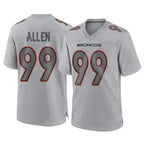 D.Broncos #99 Zach Allen Player Gray Atmosphere Fashion Limited Game Ddoa Stitched Jerseys