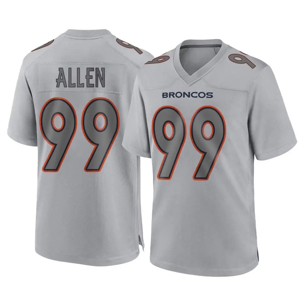 D.Broncos #99 Zach Allen Player Gray Atmosphere Fashion Limited Game Ddoa Stitched Jerseys