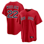 B.Red Sox #22 Garrett Whitlock Player Red Home Game Ddoa Stitched Jerseys