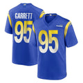 LA.Rams #95 Myles Garrett Player Royal Home Game Ddoa Stitched Jerseys