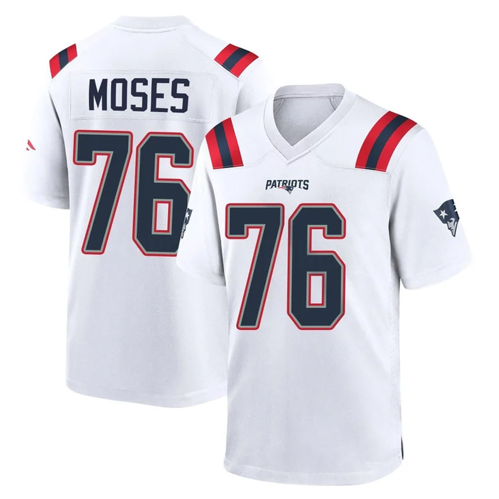 NE.Patriots #76 Morgan Moses Player White Home Game Ddoa Stitched Jerseys