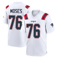 NE.Patriots #76 Morgan Moses Player White Home Game Ddoa Stitched Jerseys