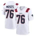NE.Patriots #76 Morgan Moses Player White Home Game Ddoa Stitched Jerseys