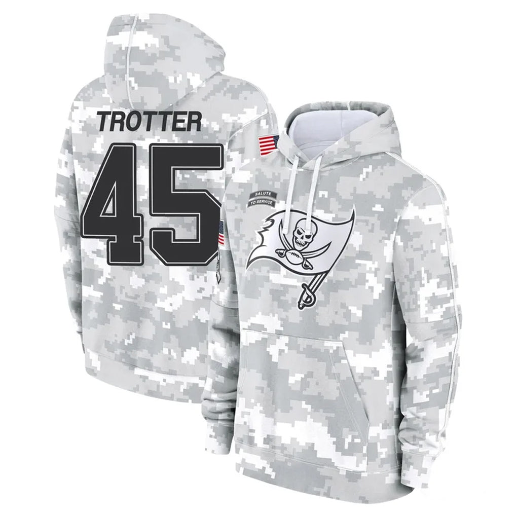TB.Buccaneers #45 Josiah Trotte Player Arctic Camo Limited Salute to Service Pullover Hoodies Game Ddoa Stitched Jerseys
