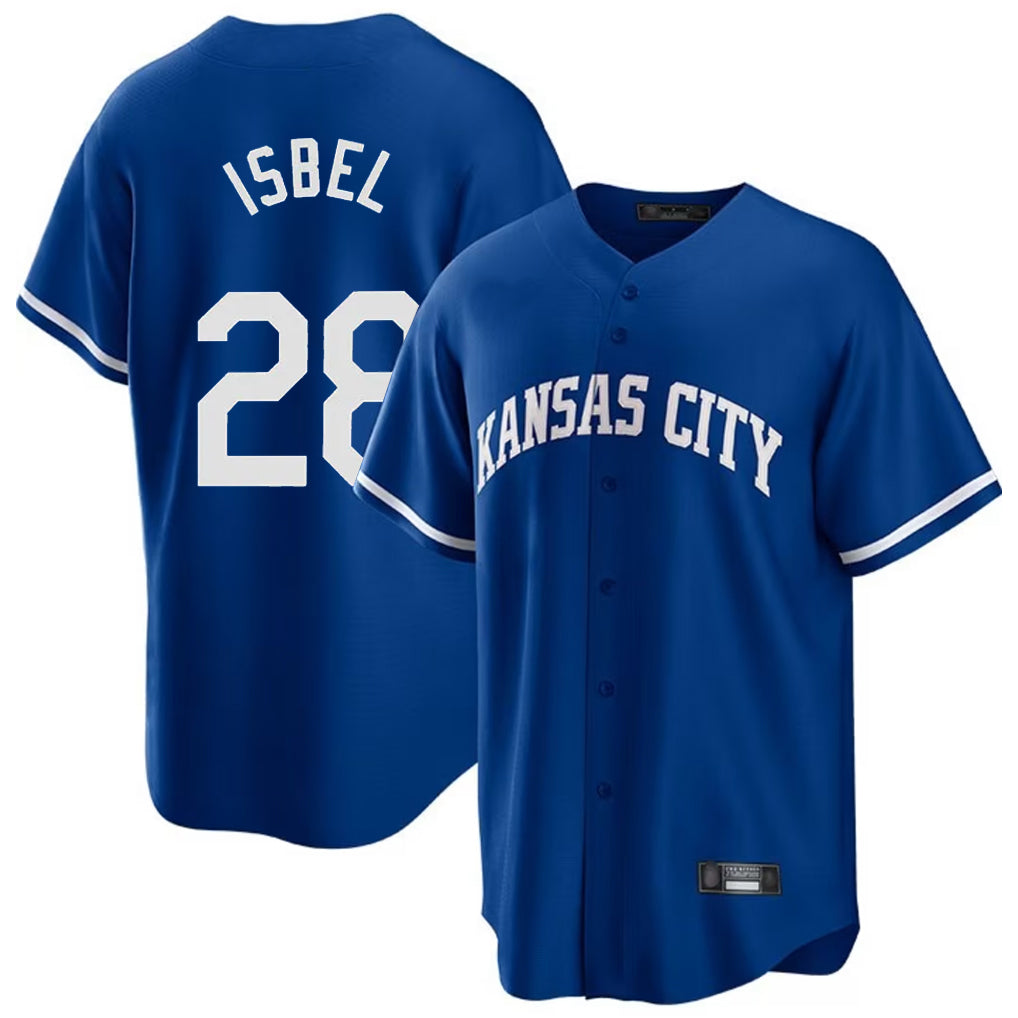 KC.Royals #28 Kyle Isbel Player Royal Game Home Ddoa Stitched Jerseys