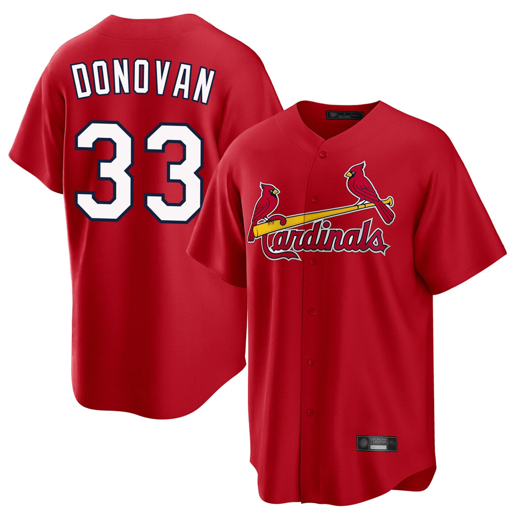 St. Louis Cardinals #33 Brendan Donovan Player Red Home Game Ddoa Stitched Jerseys