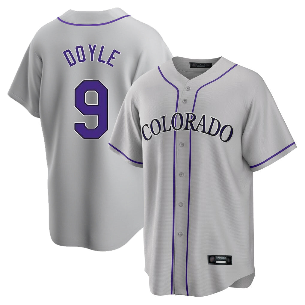 C.Rockies #9 Brenton Doyle Player Gray Game Home Ddoa Stitched Jerseys