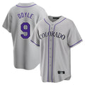 C.Rockies #9 Brenton Doyle Player Gray Game Home Ddoa Stitched Jerseys
