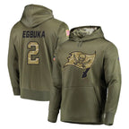 TB.Buccaneers #2 Emeka Egbuka Player Olive Salute to Service Pullover Hoodie Home Game Ddoa Stitched Jerseys