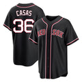 B.Red Sox #36 Triston Casas Player Black Out Home Game Ddoa Stitched Jerseys