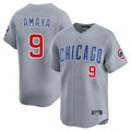 C.Cubs #9 Miguel Amaya Player Gray Road Limited Home Ddoa Stitched Jerseys