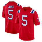 NE.Patriots #5 Dre'Mont Jones Player Red Home Game Ddoa Stitched Jerseys