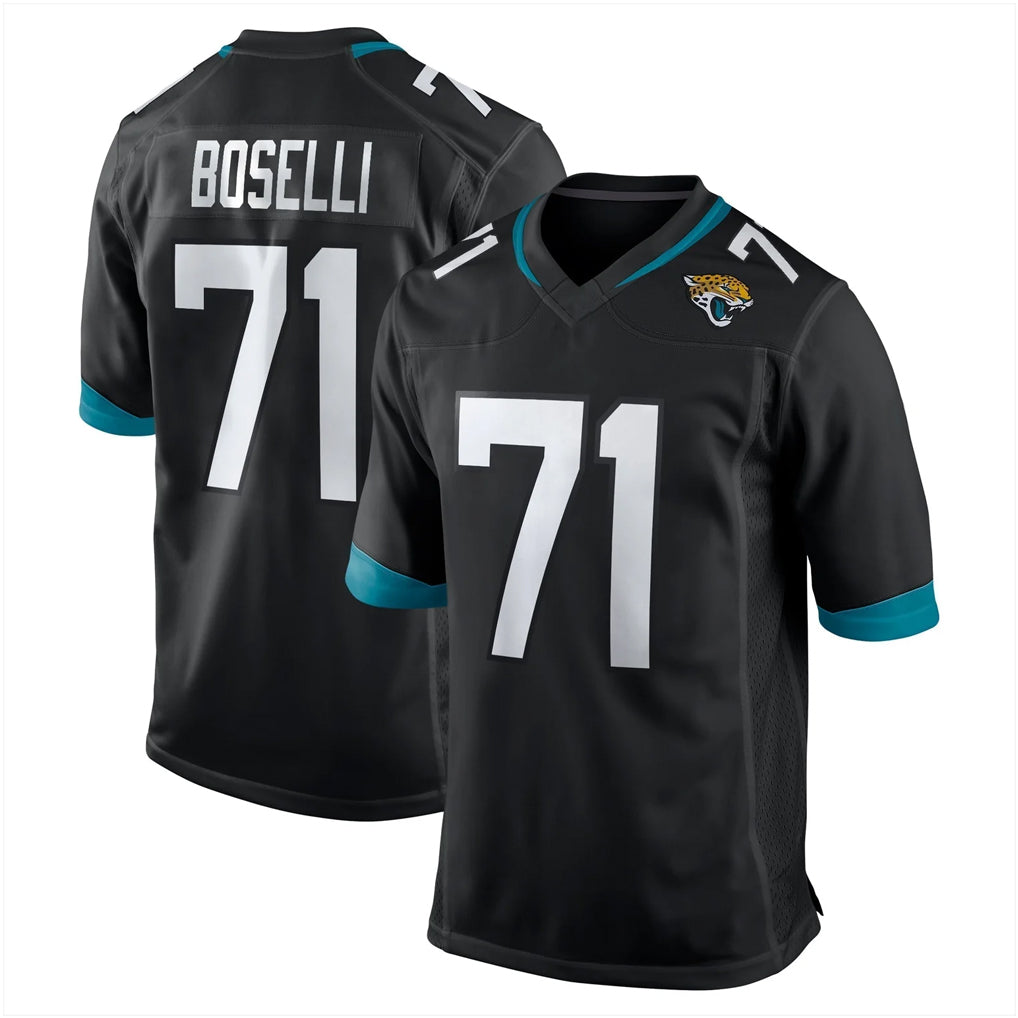 J.Jaguars #71 Tony Boselli Player Black Home Game Ddoa Stitched Jerseys