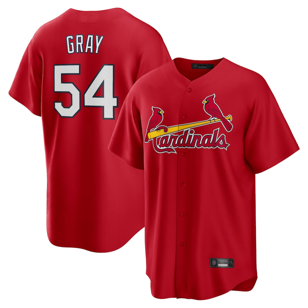 St. Louis Cardinals #54 Sonny Gray Player Red Home Game Ddoa Stitched Jerseys