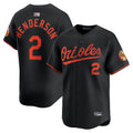 B.Orioles #2 Gunnar Henderson Player Black Home Limited Ddoa Stitched Jerseys