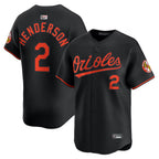 B.Orioles #2 Gunnar Henderson Player Black Home Limited Ddoa Stitched Jerseys