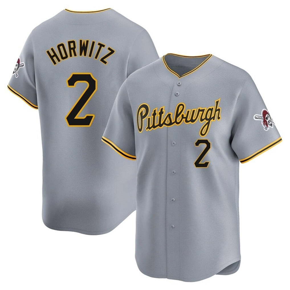 P.Pirates #2 Spencer Horwitz Player Gray Road Home Limited Ddoa Stitched Jerseys