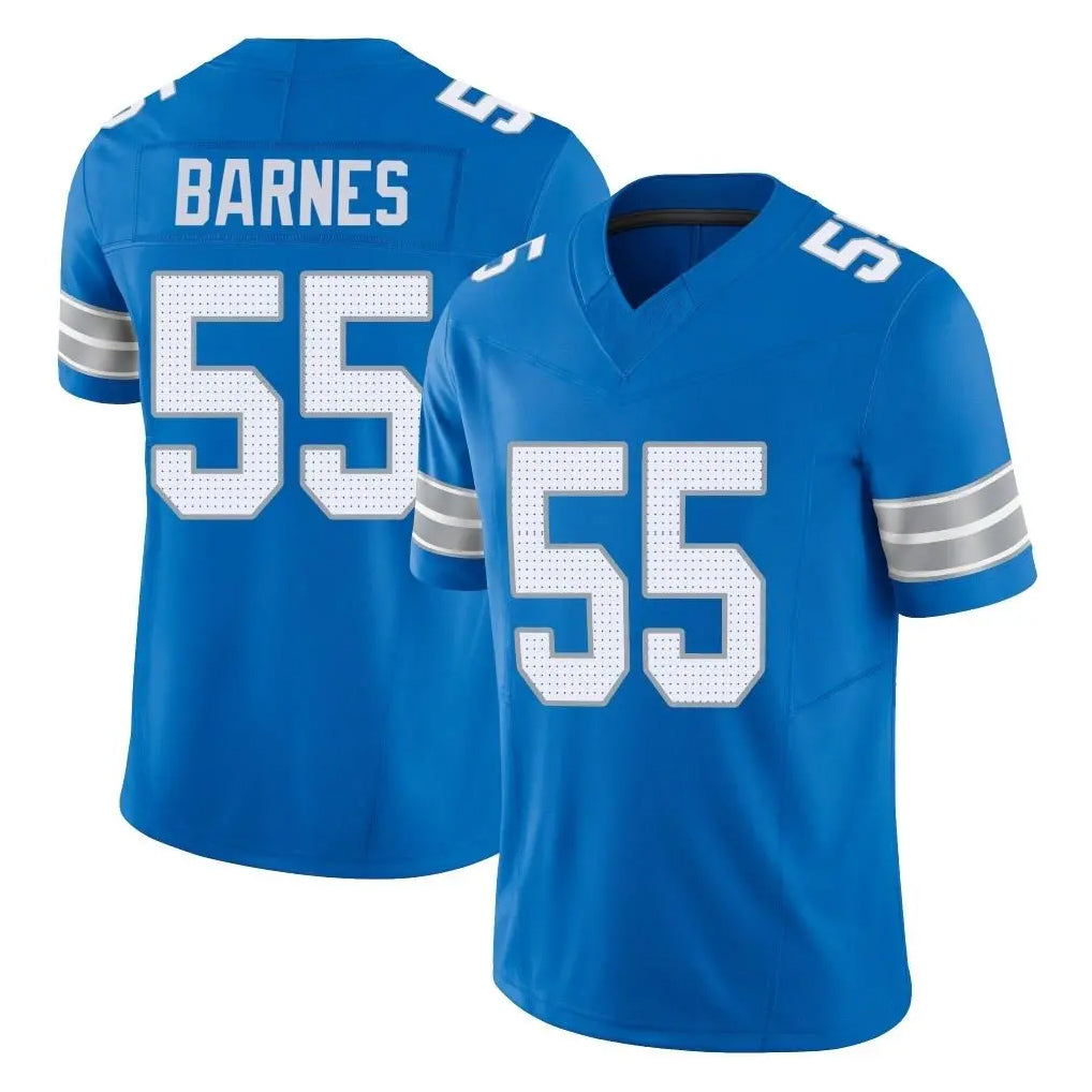 D.Lions #55 Derrick Barnes Player Blue Limited Vapor F.U.S.E. Alternate Home Game Ddoa Stitched Jerseys