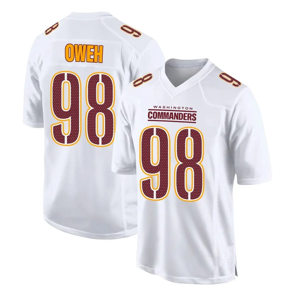 W.Commanders #98 Odafe Oweh Player White Tundra Fashion Home Game Ddoa Stitched Jerseys
