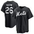 NY.Mets #26 Nolan McLean Player Black Home Game Ddoa Stitched Jerseys