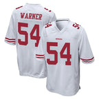 SF.49ers #54 Fred Warner Player White Home Game Ddoa Stitched Jerseys